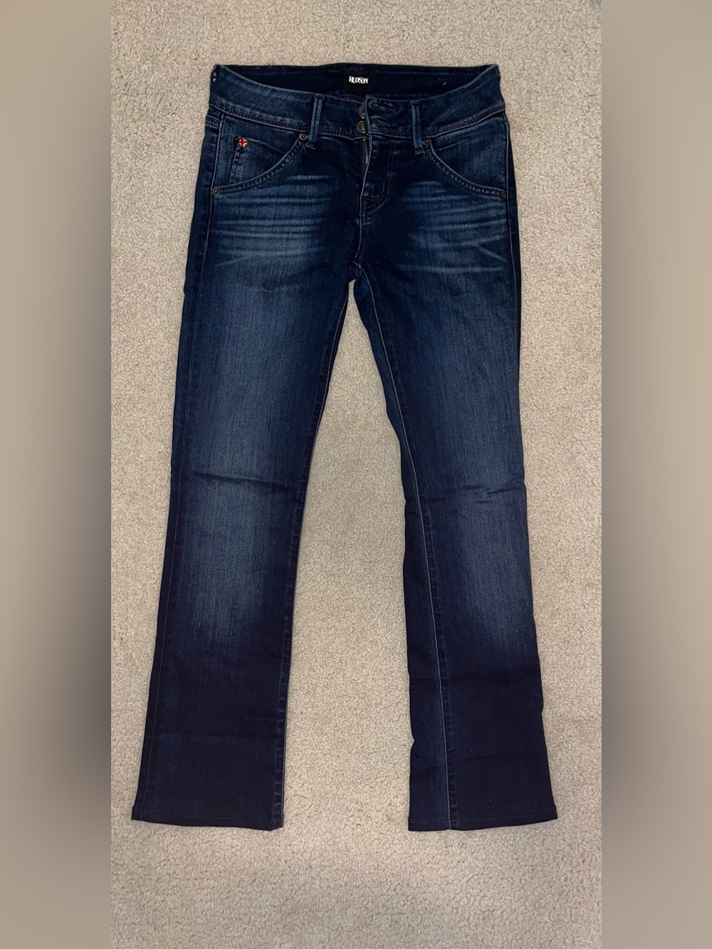 ✨ Hudson Y2K Dark Wash Flap Pocket Bootcut Jeans | Size 26
